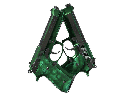 Dual Berettas - Полированный малахит - 144x108