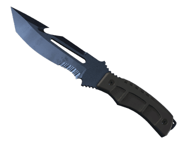 Нож выживания - Вороненая сталь - 160x114