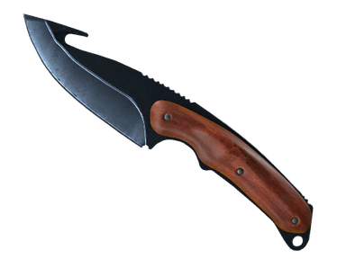 Нож с лезвием-крюком - Вороненая сталь - 160x114