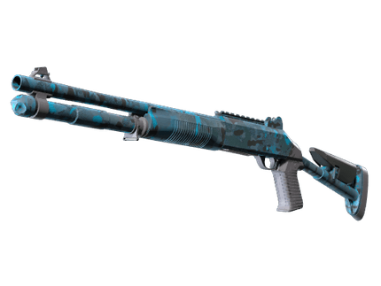 XM1014 - Смешанный синий камуфляж - 144x108