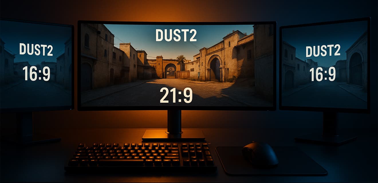 Игра на ультрашироком мониторе (21:9) в CS2: Преимущества, недостатки и на что реально влияет