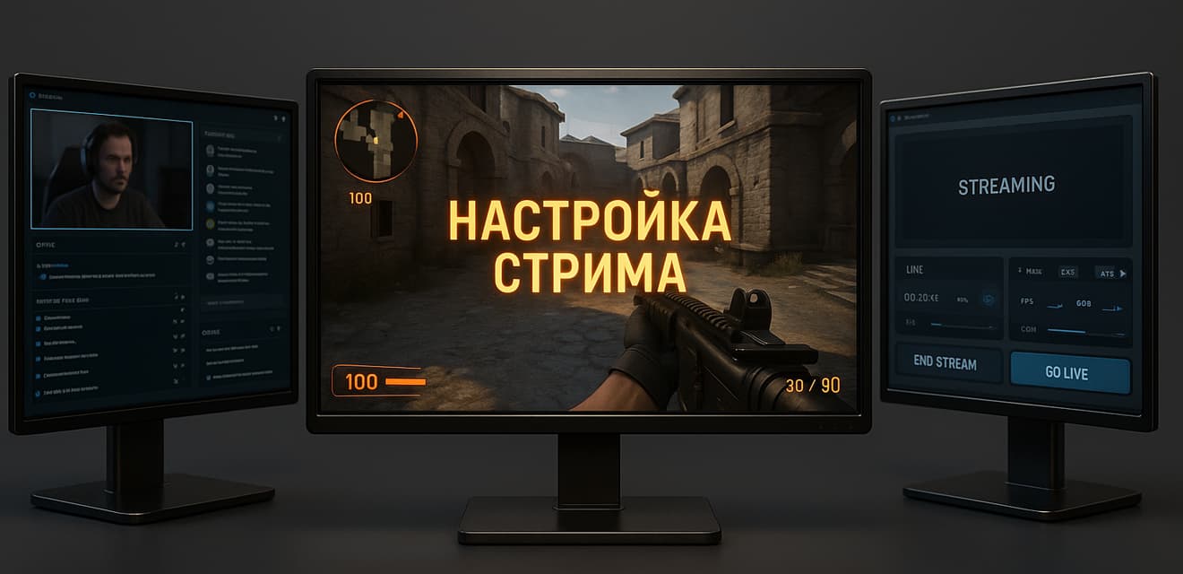 Пошаговая настройка многомониторной системы для стрима CS2 без потери FPS.