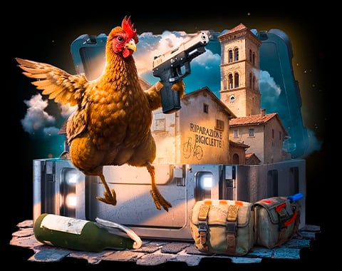 Итальянская курица case